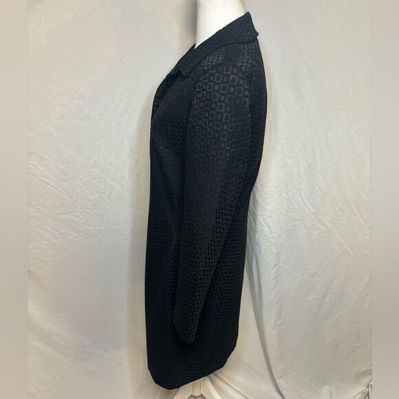 Elie Tahari Monogram Black Square Suit Set Jacket Pants Women’s Button Up - Picture 5 of 13